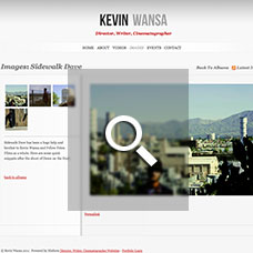 Kevin Wansa - Filmmaker websites by Mixform